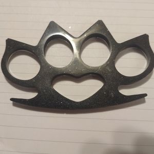 Custom epoxy brass knuckles